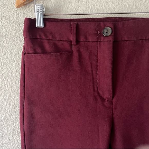 LOFT Skinny Work Slacks Pants Women’s 4 (30x27) Burgundy Office Stretch Pockets - Picture 4 of 15